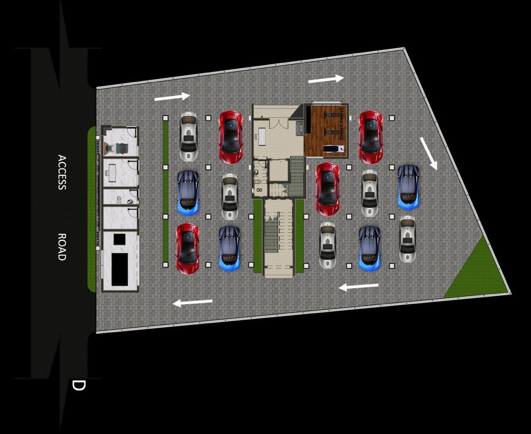 Paradise Palms parking and site plan
